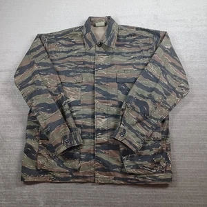 Rothco Tiger Stripe Camo Jacket Mens Large Military 4 Pocket Utility Field Coat - Picture 1 of 7