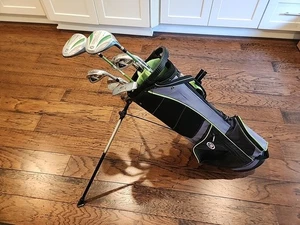 USKG US Kids Green UL 57 WT-15 Jr 8 Pc Golf Set Youth Right Hand w/ Stand Bag - Picture 1 of 21