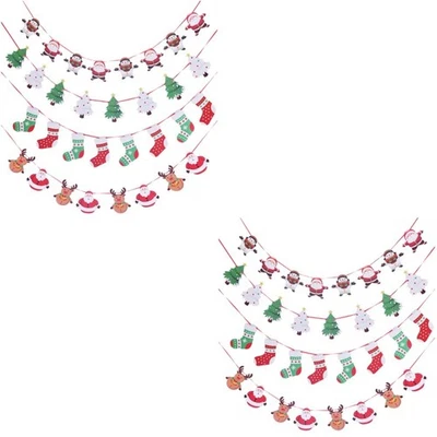 8 stücke Weihnachten Banner Papier Banner Weihnachtspapier Banner - Bild 1 von 4