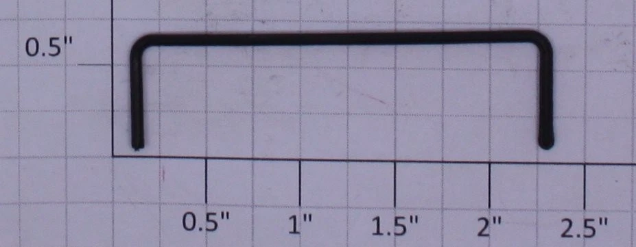 Acme 100X-020 G  2-1/8in. Black Plastic Handrail - Image 1 of 1