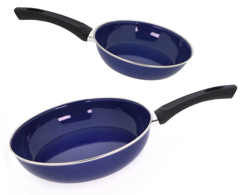 RIESS Omas BRATPFANNE Emaille KOBALTBLAU Emaillepfanne Grillpfanne emailliert - Bild 1 von 1