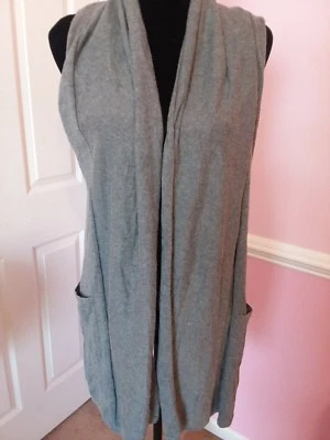 Size M Sleeveless Willi Smith Long Drape Open Front Cardigan Sweater - Image 1 of 4