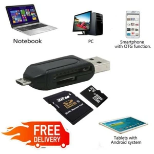 All in 1 USB Speicherkartenleser Micro USB OTG auf USB 2.0 Adapter SD/Micro SD - Bild 1 von 4