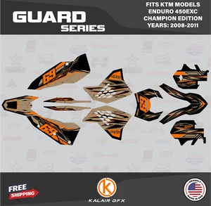Graphics Kit for KTM Enduro 450EXC (2008-2011) Guard - TAN - Bild 1 von 6