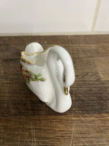 Vintage Royal Albert Old Country Rose Schwan Ornament Figur - Bild 1 von 4