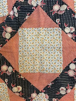 Vintage cutter quilt Top Piece15x15”, Fiber art, Fall, pillow/Table mat, OOAK - Image 1 of 4