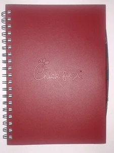 Chick-fil-a Spiral Bound Notebook Journal NEW 2010 Red w/ Pen Folder Pocket 2021 - Picture 1 of 10