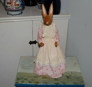 Figura vintage - conejito de Pascua de madera de 14" - - Imagen 1 de 12