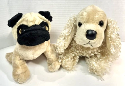 GANZ Webkinz Plush Puppy Dogs American Cocker Spaniel & Pug Lot of 2 NO CODES - Image 1 of 4