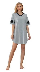 RH Womens Sleepwear Short Sleeve Nightgowns Sleepshirt Loose Nightshirt RHW2929 - Picture 1 of 23