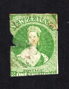 New Zealand 1862 stamp SG# 46 used CV=525$ - Picture 1 of 2
