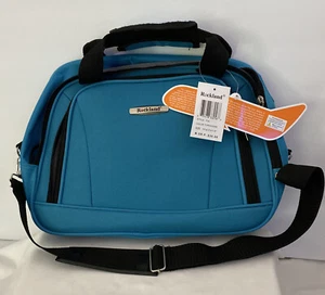 Turquoise Carry-On Luggage 14” Sml Under Seat Tote Bag w Strap - Rockland - NWT - Picture 1 of 5