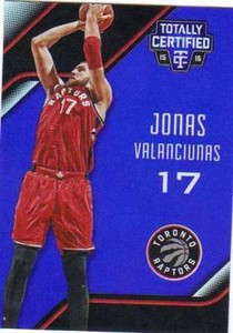 2015-16 Panini Totally Certified Mirror Blue /99 #59 Jonas Valanciunas Raptors