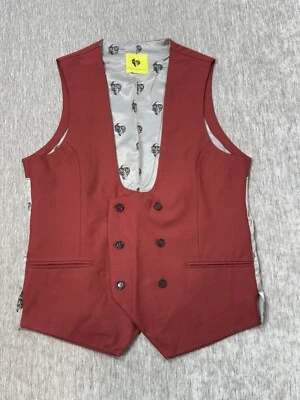Петля и обезьяна жилет мужской 40R красный шерсти куртка костюм жилет Ellroy официальный читать - Изображение 1 из 4
