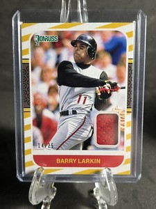 2021 Donruss Barry Larkin 1987 Retro Materials Relic GOLD /25 Cincinnati Reds