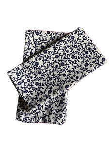 NEW Handmade Floral Blue 20”x20” Dinner Napkins 100% Cotton Set Of 2 - Picture 1 of 8