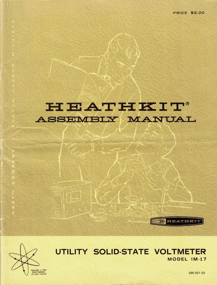 Manual de montaje Heathkit para voltímetro utilitario de estado sólido modelo IM-17 Foto 1 de 1