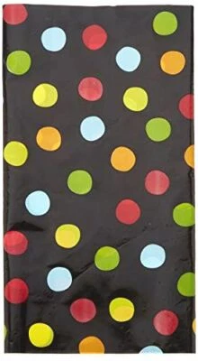 Creative Converting Polka Dot Birthday Rectangle Plastic Tablecover, Multicolor - Image 1 of 2