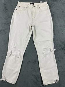 Abercrombie & Fitch High Rise Mom Jean white size 27/4R - Picture 1 of 22