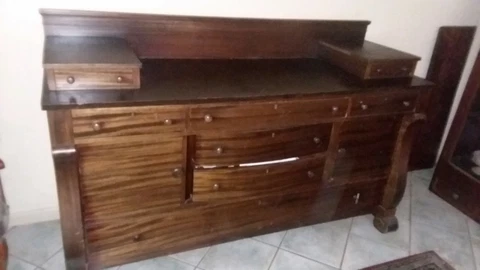 Large Antique Solid Mahogany  Buffet Cover
