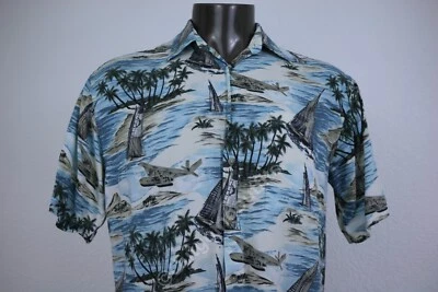 Campia Moda Hawaiian Vacation Men's Short Sleeve Button Front Shirt Size M - Image 1 of 4