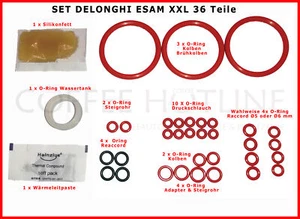 DeLonghi O-Ring Dichtung ESAM Brühgruppe Heizung Kolben Schlauch 36 Teile - Bild 1 von 1