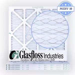 19-7/8x21-1/2x1 MERV 10 Air Filters, Pleated by Glasfloss 4-Pack, Made in USA - Picture 1 of 2