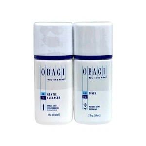 2 Piece Set Obagi Nu-Derm Everyday Gentle Cleanser & Toner (2 fl oz/60 ml) - Picture 1 of 1