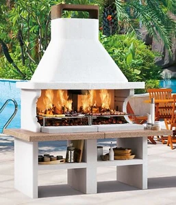 Palazzetti in Giardino Patmos Barbecue Grill Legna Carboni Cemento Kit Montaggio - Imagen 1 de 3