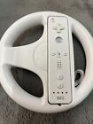 Nintendo Wii OEM Controller Remote & Mario Kart Racing Steering Wheel White
