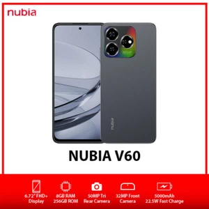 (New) ZTE nubia V60 Dual SIM Unlocked Android Mobile Phone AU – Black/8GB+256GB - Picture 1 of 3