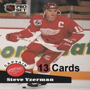 Steve Yzerman NHL Hockey Card Collection - 13 Vintage Hockey Cards - Picture 1 of 14
