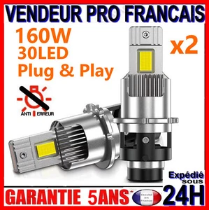 LAMPES LED D2S D2R VENTILE BLANCHE XENON 6000K POUR FEU VOITURE ANTI ERREUR 160W - Foto 1 di 15