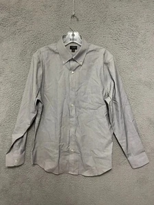 J. Crew Herren Hemd mittelblau Knopfleiste Tasche Langarm Kragen Baumwolle - Bild 1 von 5