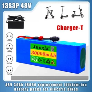 For Electric bike Scooter 48V 30Ah 13S3P Lithium-ion Battery Pack With Charger - Picture 1 of 29