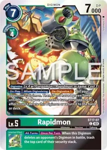 Rapidmon Foil - ST17-07 NM - Digimon TCG - Foto 1 di 1