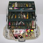 VINTAGE PLANO TACKLE BOX LOADED with LURES & SUPPLIES