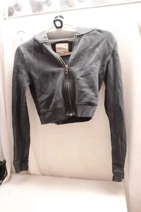 American Eagle Cropped Zip-Up Hoodie Black Size XS Women/Teen/Juniors - Picture 1 of 3