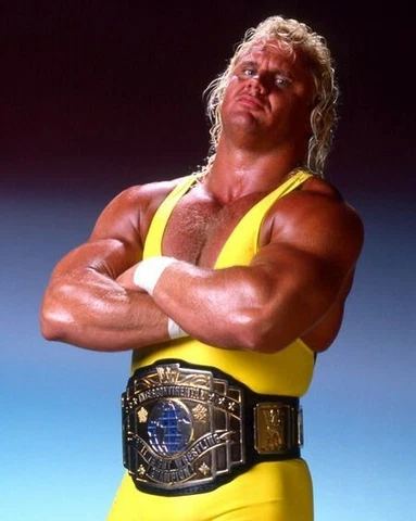 MR PERFECT 8X10 PHOTO WRESTLING PICTURE WWE AWA CURT HENNIG WITH BELT Cover