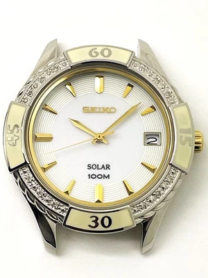 WATCH PARTS SEIKO LADIES SOLAR V157-0BA0 NOT-WORKING 12 DIA WATCH CASE SNE880 - Image 1 of 4