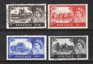 1967 2/6-£1 BRADBURY NO WMK CASTLES SUPERB USED SET OF FOUR. SG 759-62 - Bild 1 von 1