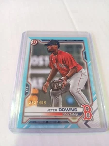 2020 Bowman Draft - Jeter Downs #BD-5 Sky Blue Border /499 (RC) - Picture 1 of 2