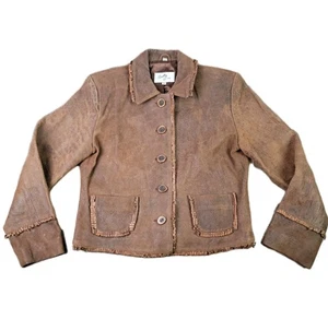 Vintage Womens Scully Western Leather Jacket w/short Fringe accents Medium - Picture 1 of 6