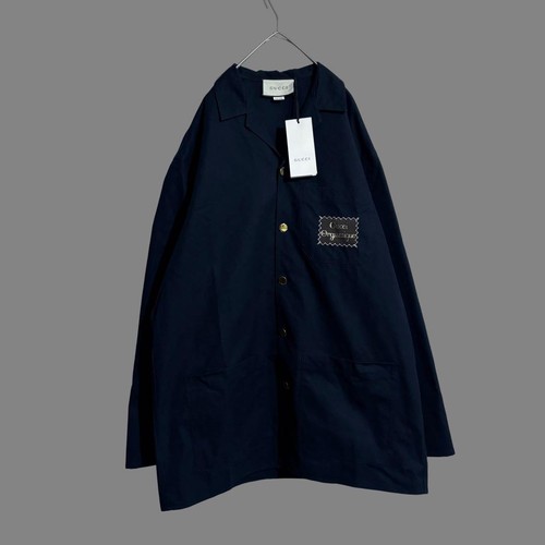 Giacca Gucci 2020 Primavera Estate Finita Nep Logo Patch Nera Taglia 50 Usata