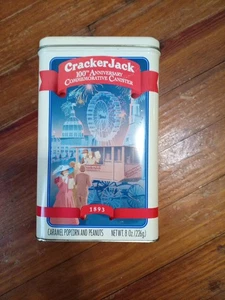 Vintage Cracker Jack 100th Anniversary Blechdose 1993 Karamell Popcorn und Erdnüsse - Bild 1 von 9