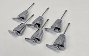 Premier Bass Drum Tension T-Rod & Claw Vintage 60s-70s Elite Diamond Chrome 6pcs - Picture 1 of 11