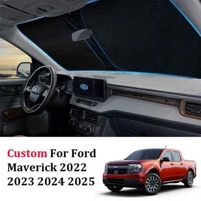 Parabrisas delantero para Ford Maverick 2022-2025 cabina parasol cubierta térmica UV visera Foto 1 de 4