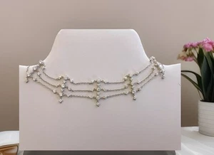 Nadri Choker Necklace, Cubic Zirconia(Silver tone),NWT $178 - Picture 1 of 13