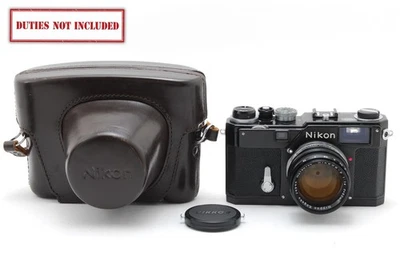 [Top MINT w/Case] Nikon S3 Olympic Type Black+Nikkor-S 50mm f/1.4 From JAPAN - Image 1 of 4