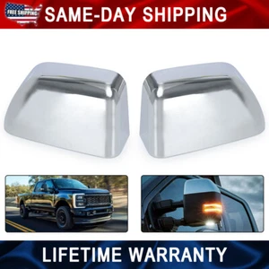 Tow Mirror Cap Cover Set LH & RH Sides For 2017-2023 Ford F250-F550 Super Duty - Picture 1 of 14
